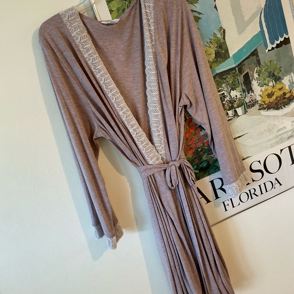 ❤️ Charter Club Lace-Trim Robe